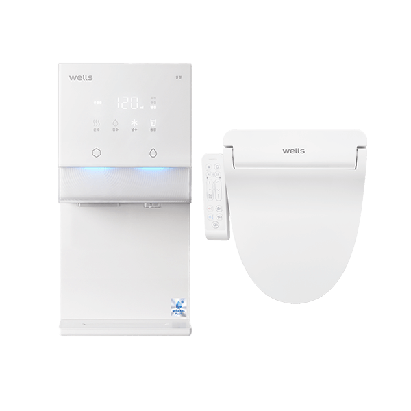 웰스 아이스원 얼음정수기+비데 패키지