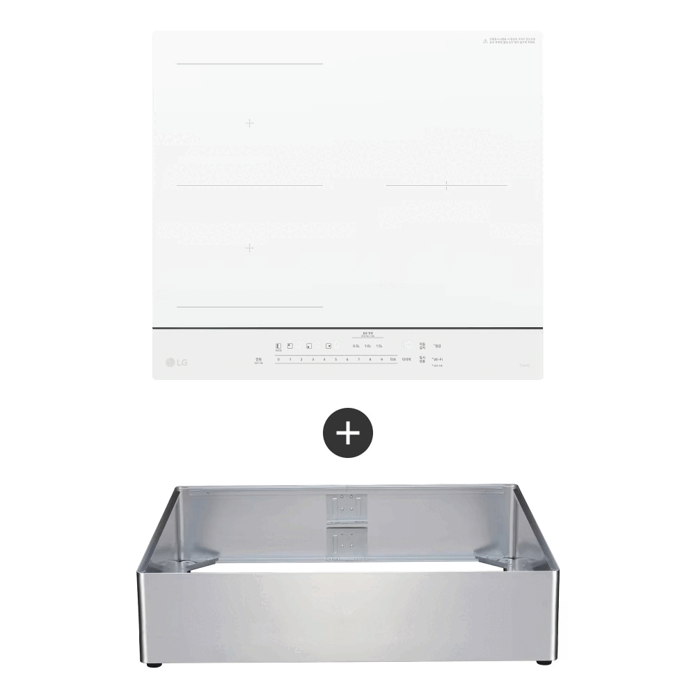 LG 디오스 오브제컬렉션 와이드존 전기레인지 + 15cm 프리스탠딩 (화이트,베이지,핑크)