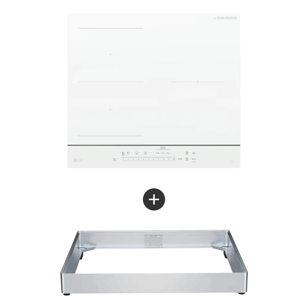 LG 디오스 오브제컬렉션 와이드존 전기레인지 + 8cm 프리스탠딩 (화이트,베이지,핑크)