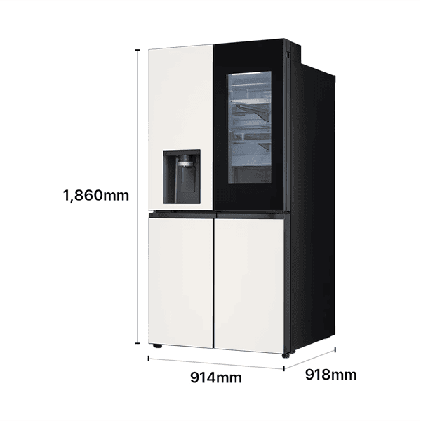 LG 디오스 AI 오브제컬렉션 STEM 얼음정수 냉장고 (노크온 매직스페이스) 820L 2등급