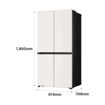 LG 디오스 AI 오브제컬렉션 냉장고 Fit & Max 650L 2등급
