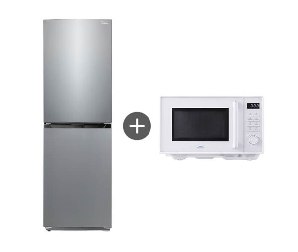 풀무원 냉장고 메탈그레이 228L + 무회전 플랫 전자레인지 23L