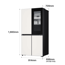 LG 디오스 AI 오브제컬렉션 냉장고 Fit & Max (노크온) 650L 1등급
